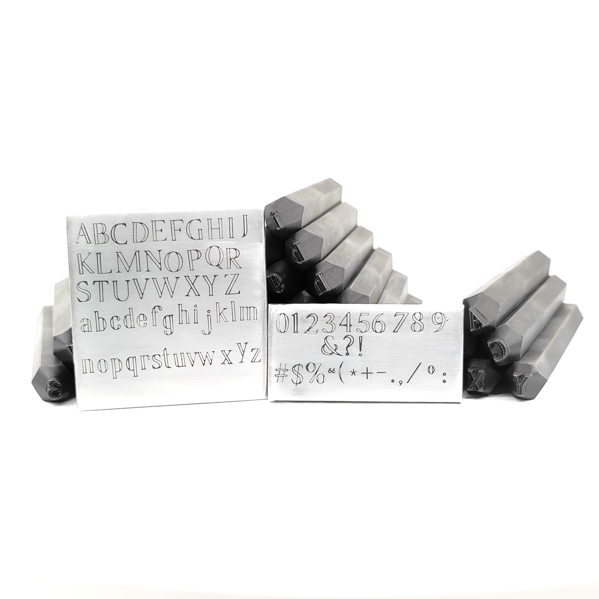 1/2 Large Metal Letter and Number Punch Stamp Set