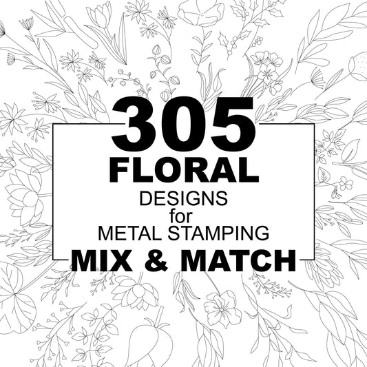 305 Floral Designs for Metal stamping Mix and Match