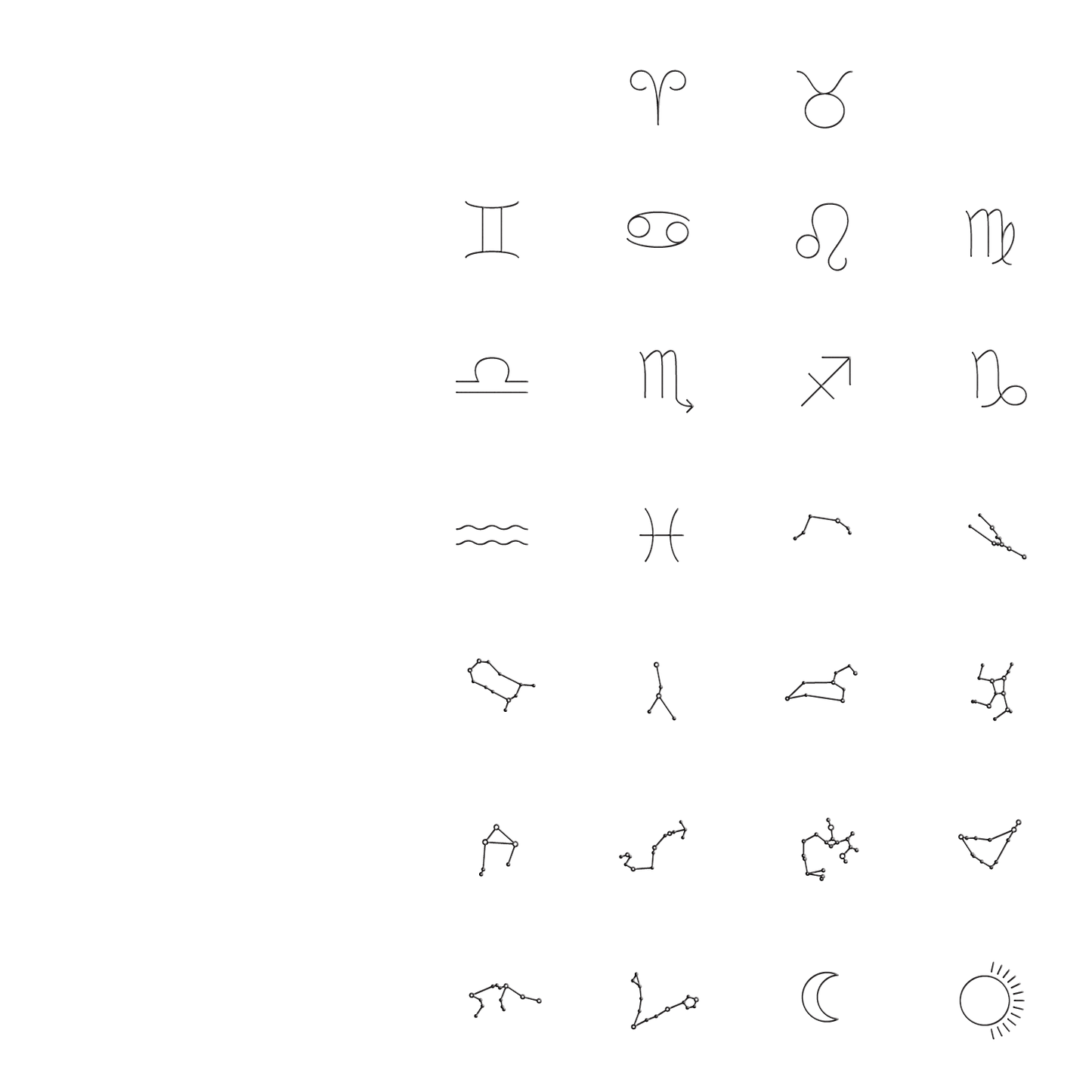 26 ZODIAC Design stamps, Part 1