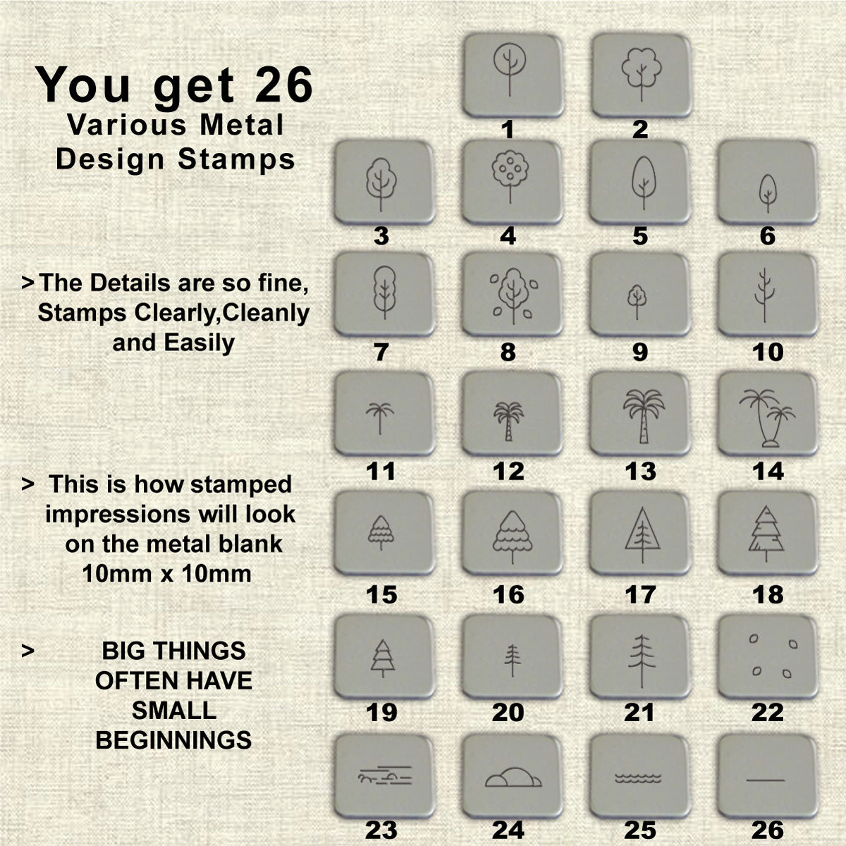 26 TREES Design stamps, Part 1