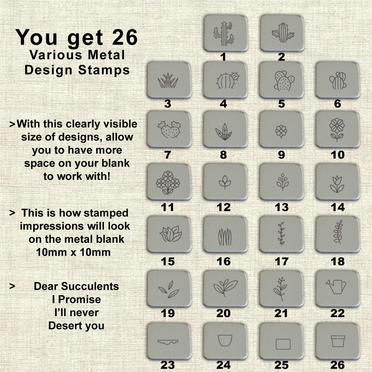 26 PLANTS Design stamps, Part 1