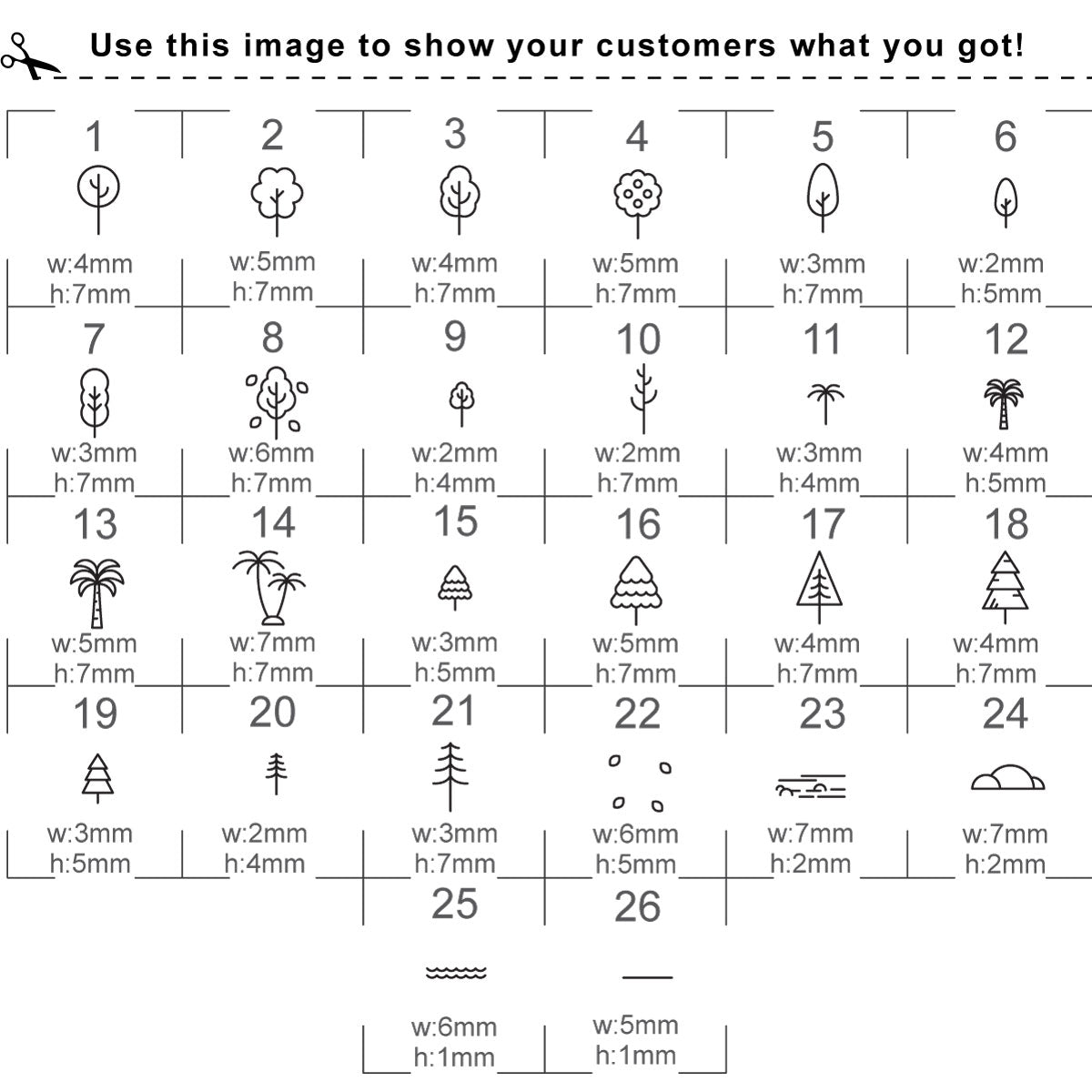 26 TREES Design stamps, Part 1