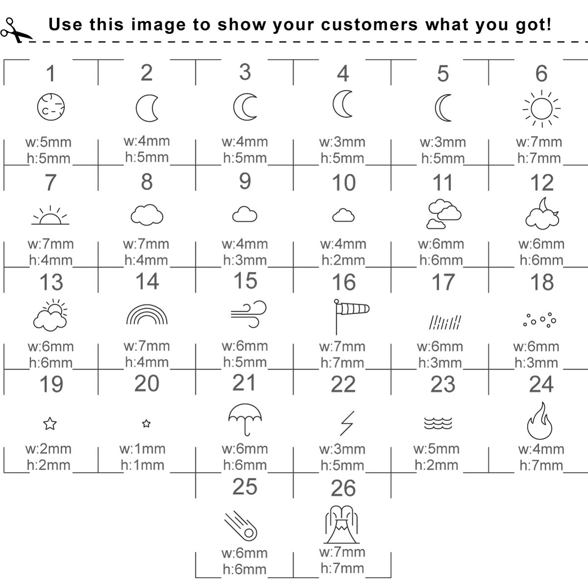 26 WEATHER Design stamps, Part 1