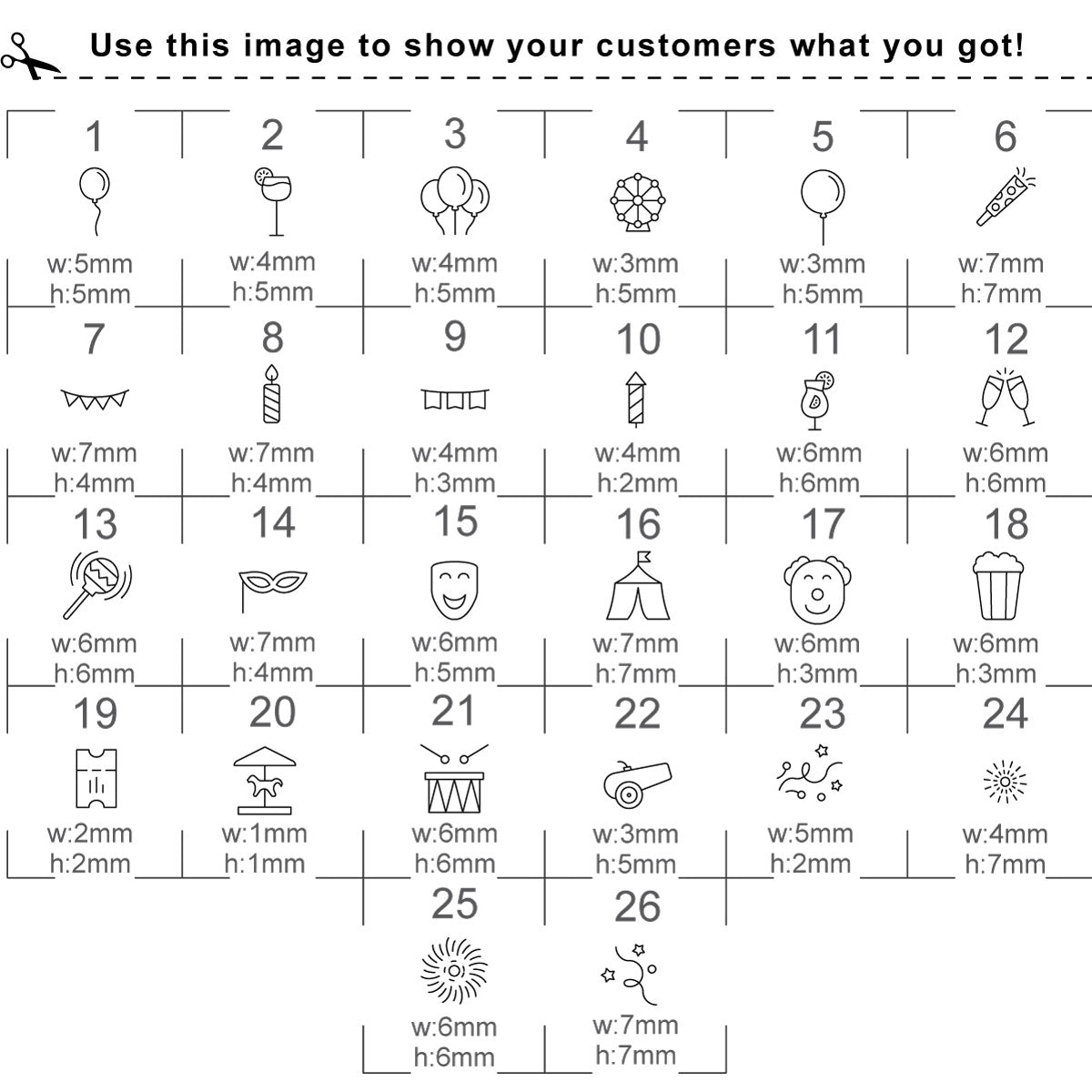 26 PARTY Design stamps, Part 1
