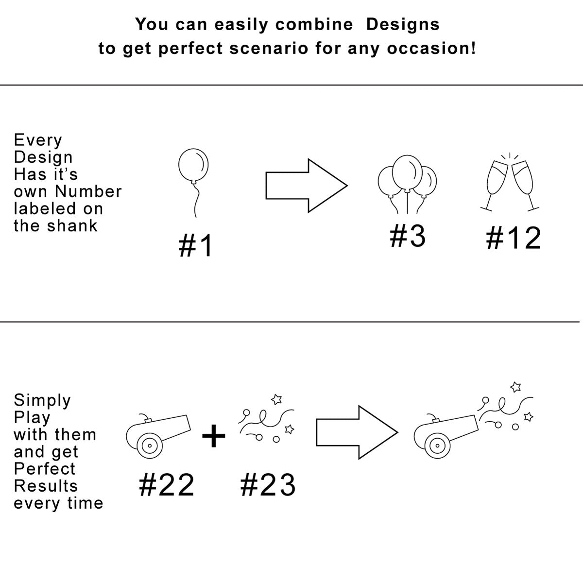 26 PARTY Design stamps, Part 1
