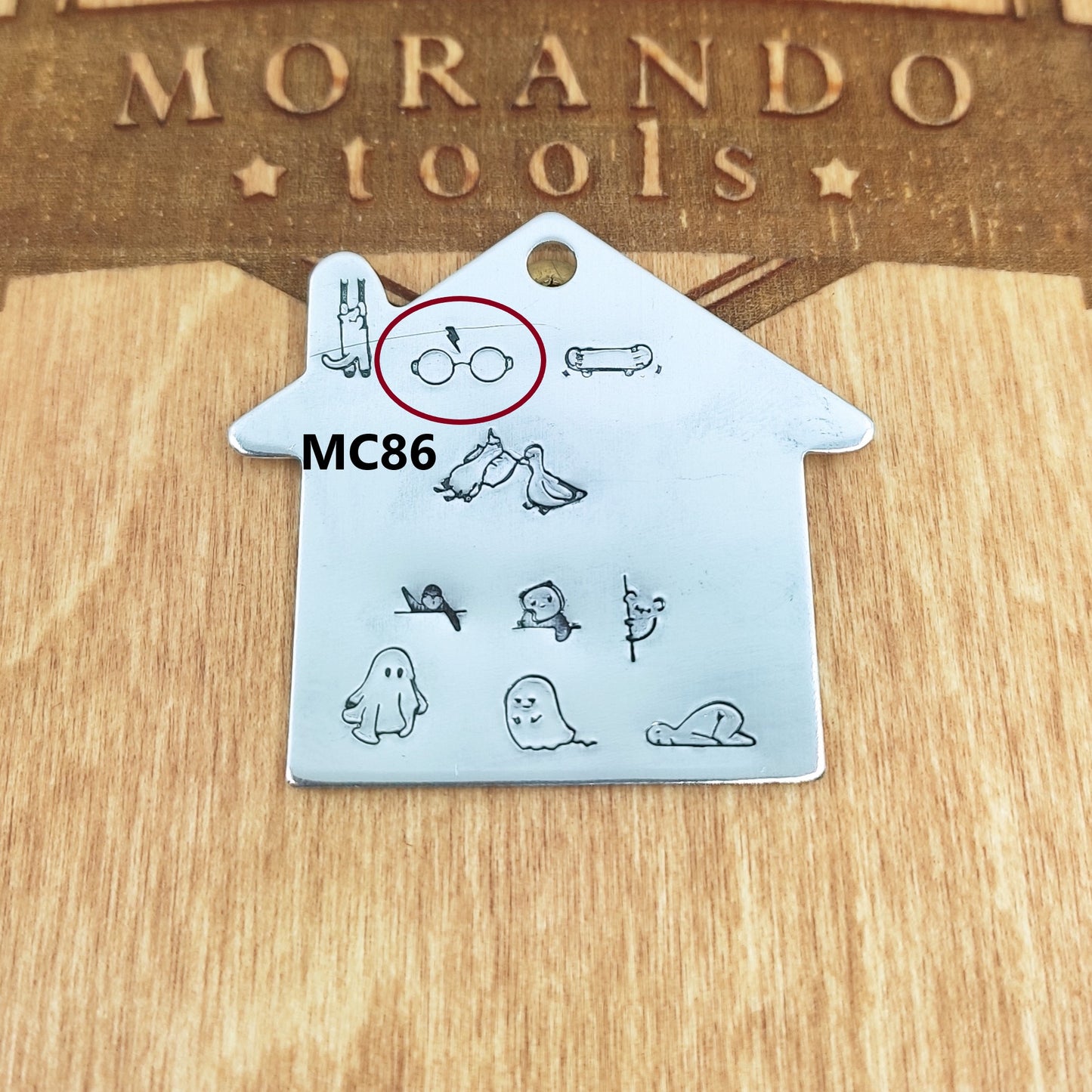 微型设计印章 MC86 6x4mm 眼镜来自流行角色 - 超级细节