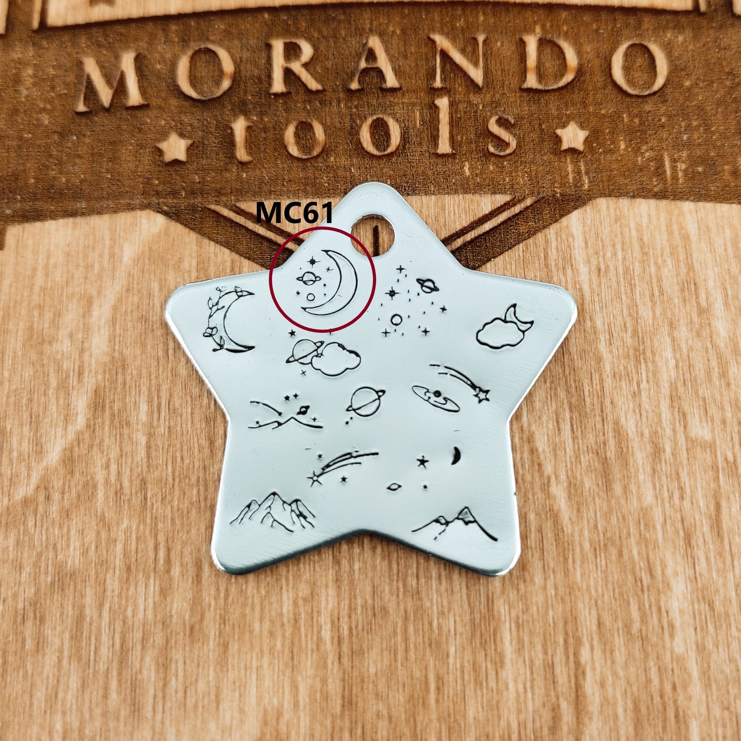 Micro Design Stamp MC61 6x6mm Moon,stars - Ultra Details