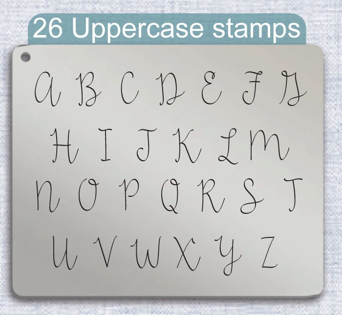 Day Dreamer Metal Alphabet Stamps, full Alphabet.