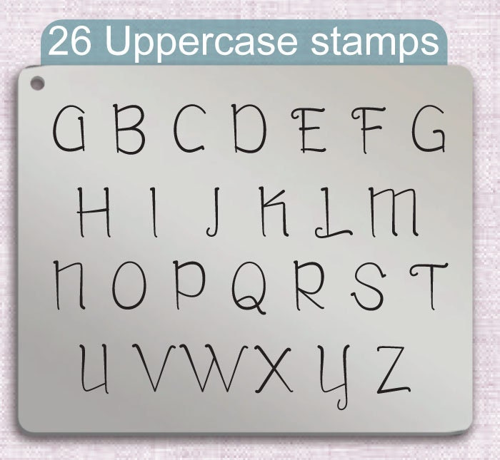 Faerytale Woods Metal Stamps, complete Alphabet.