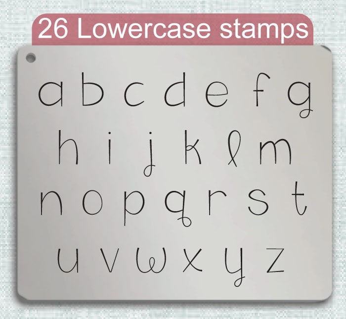 Falling Slowly Metal Stamps, complete Alphabet.