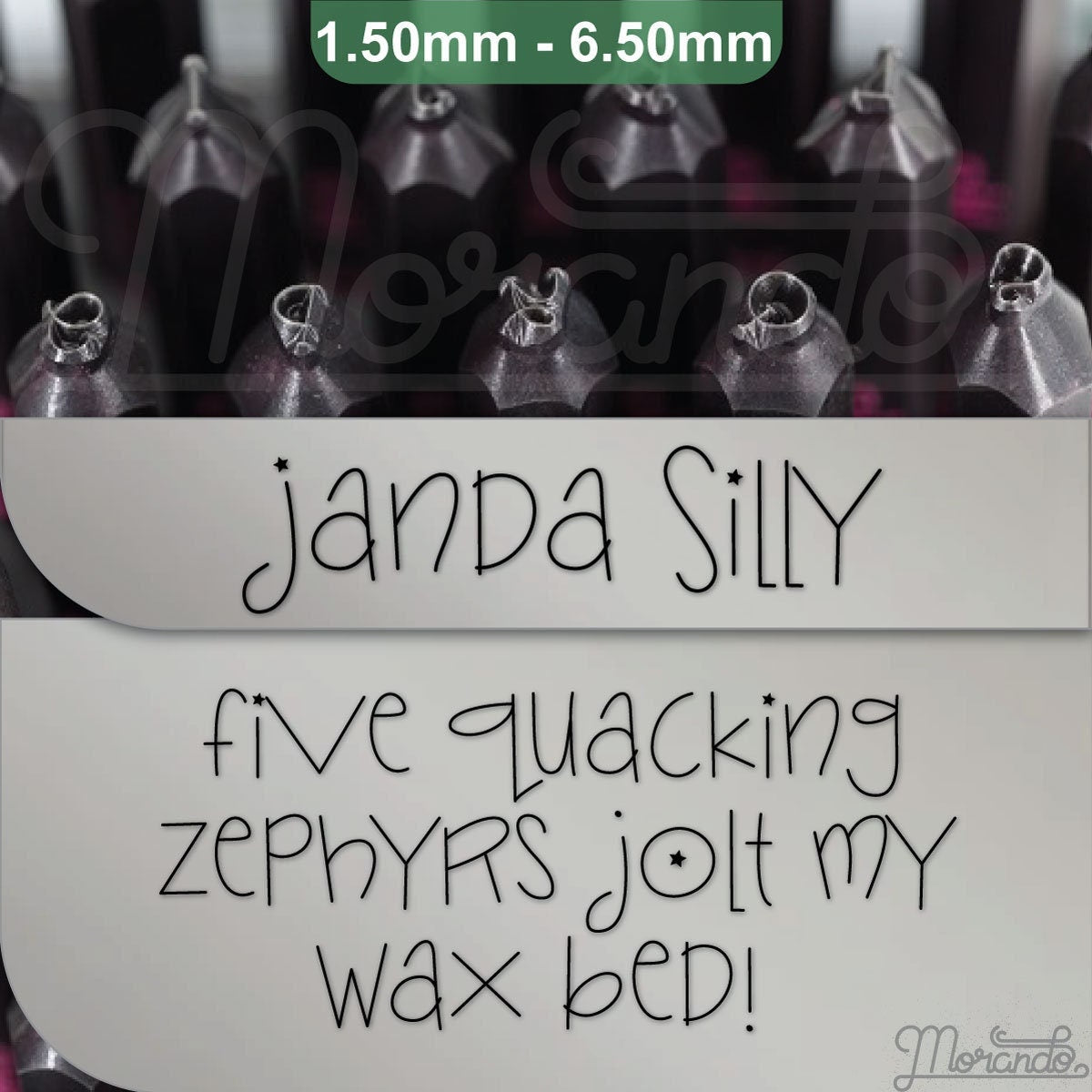Janda Silly Metal Alphabet Stamps, full Alphabet.
