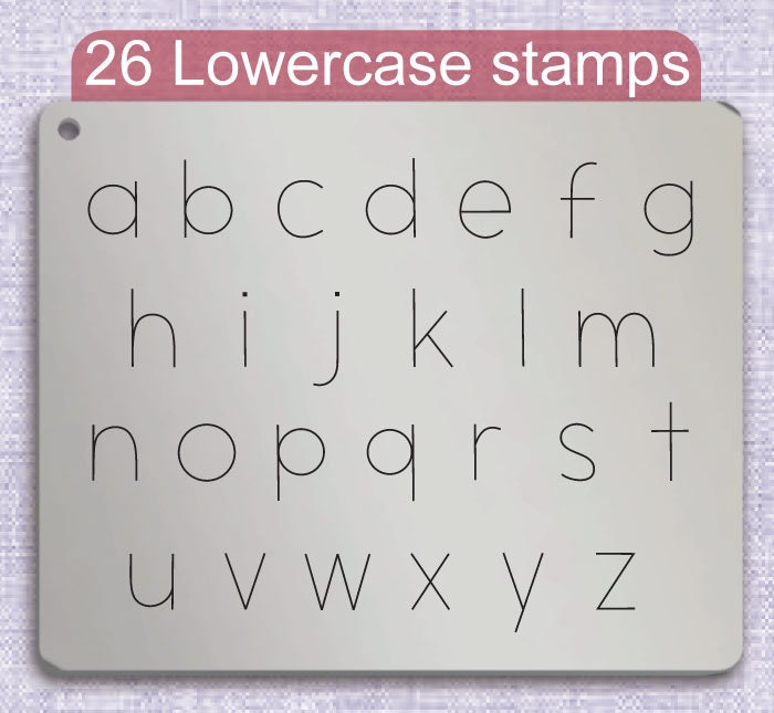 Morning Type Metal Letter Stamps, full Alphabet.