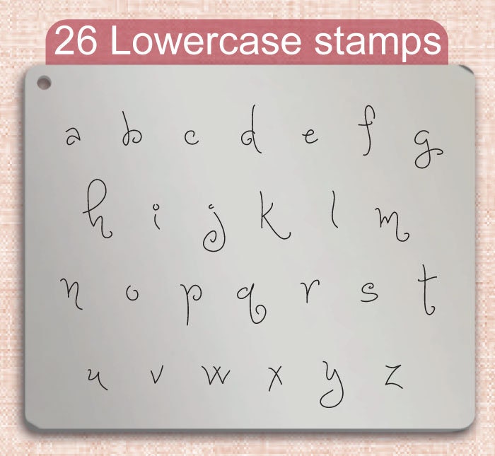 One Starry Night Metal Alphabet Stamps, full Alphabet.