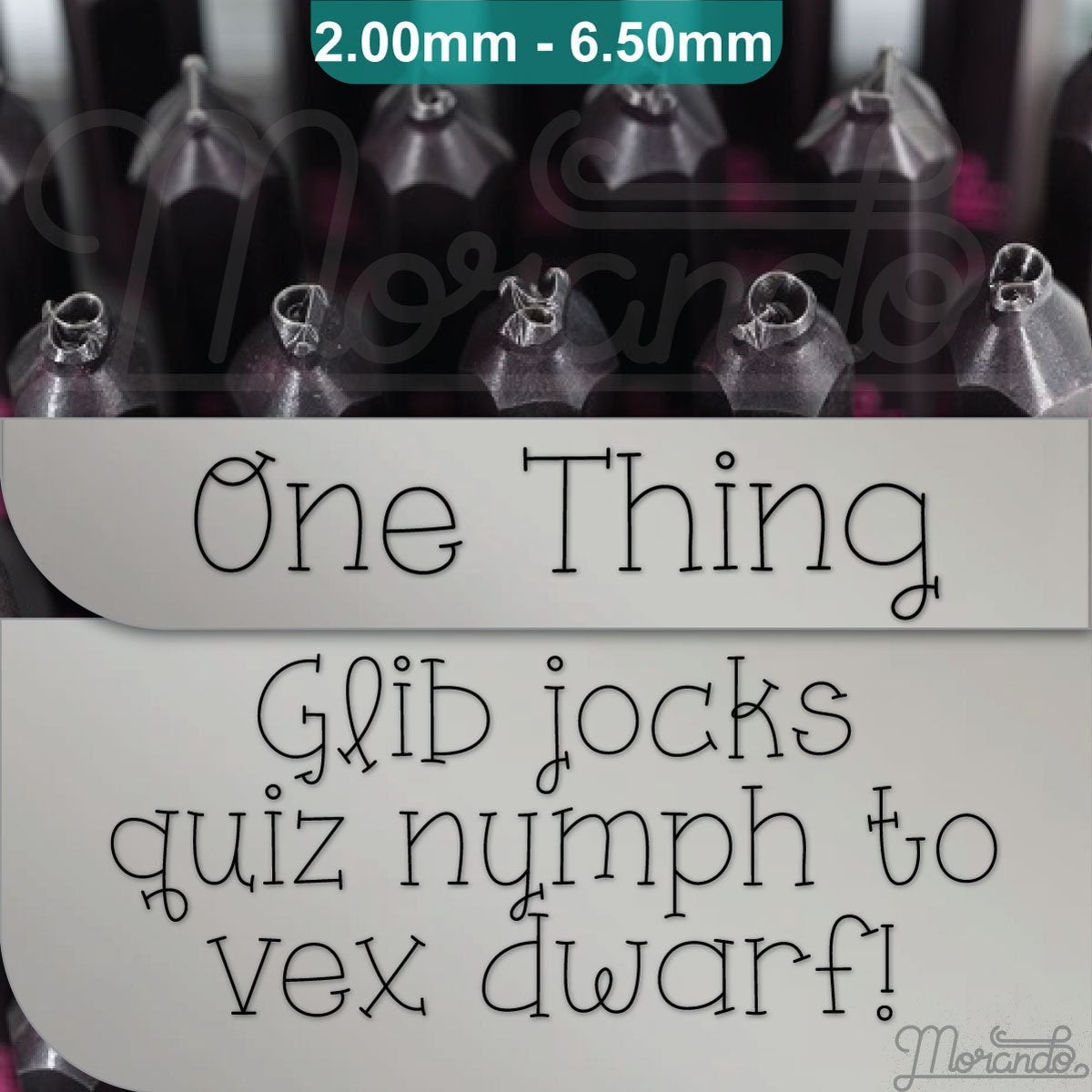 One Thing Metal Letter Stamps, full Alphabet.