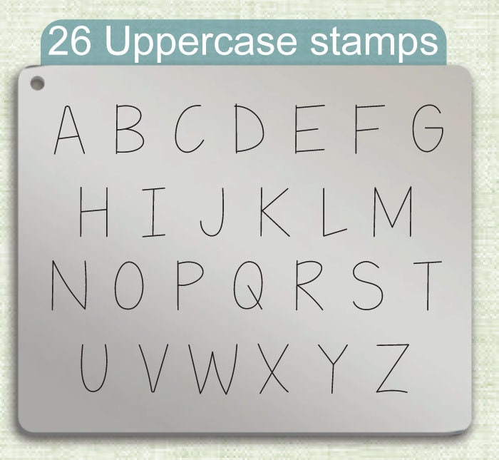 Piece By Piece Metal Alphabet Stamps, full Alphabet.