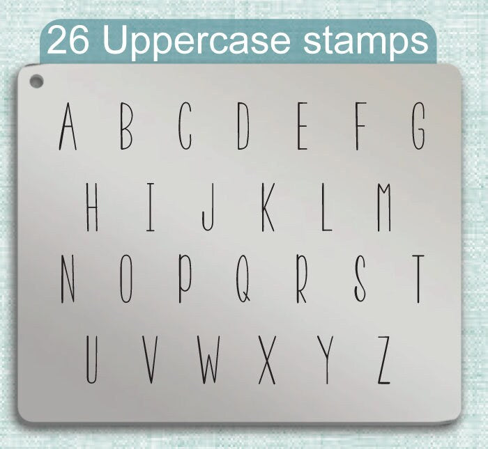 Two Is Better 字母金属印章,完整字母表。