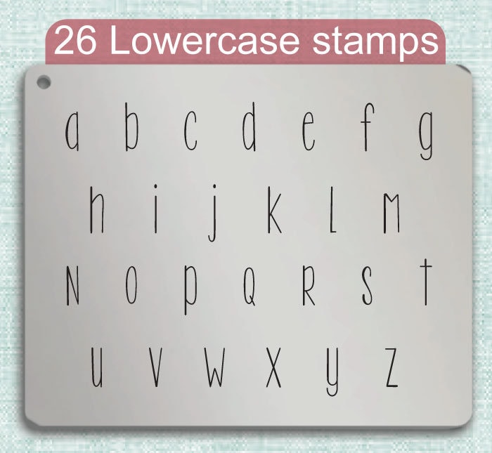 Two Is Better 字母金属印章,完整字母表。