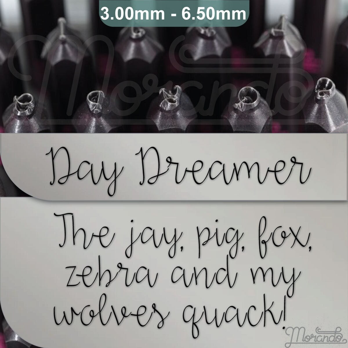 Day Dreamer Metal Alphabet Stamps, full Alphabet.