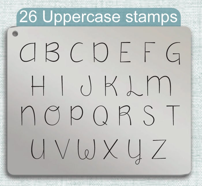 Falling Slowly Metal Stamps, complete Alphabet.