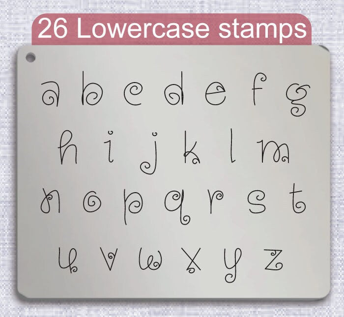 Ginger snaps Metal Alphabet Stamps, full Alphabet.