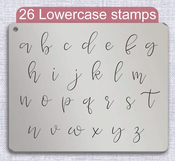 Honey Bliss Duo 字体金属字母印章,全字母。