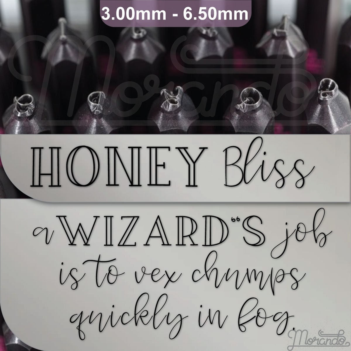 Honey Bliss Duo 字体金属字母印章,全字母。