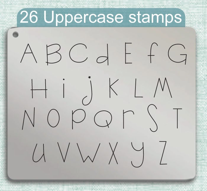 Janda Silly Metal Alphabet Stamps, full Alphabet.