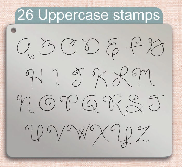 One Starry Night Metal Alphabet Stamps, full Alphabet.