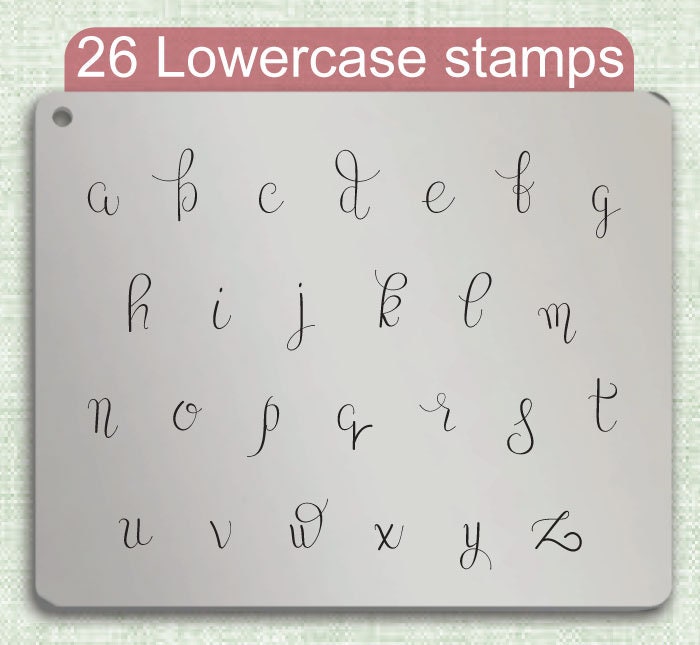 Slim Day Metal Alphabet Stamps, full Alphabet.