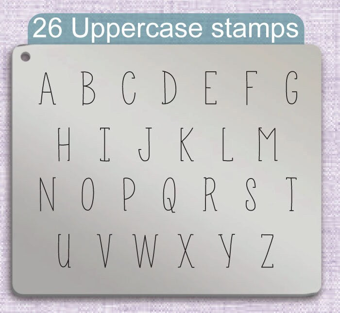 Somebody Letter Metal Stamps, full Alphabet.