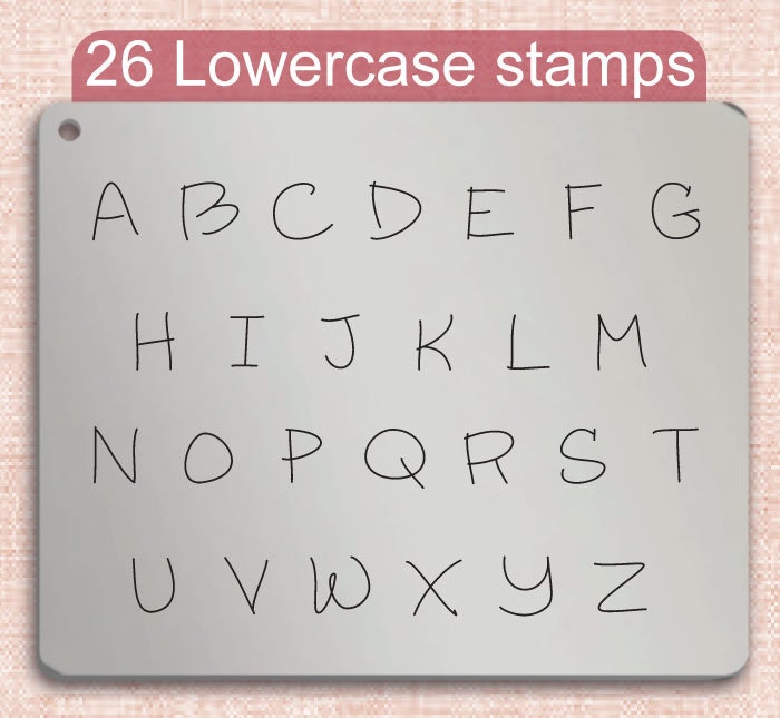 Sophomore Yearbook Letter Metal Stamps, full Alphabet.