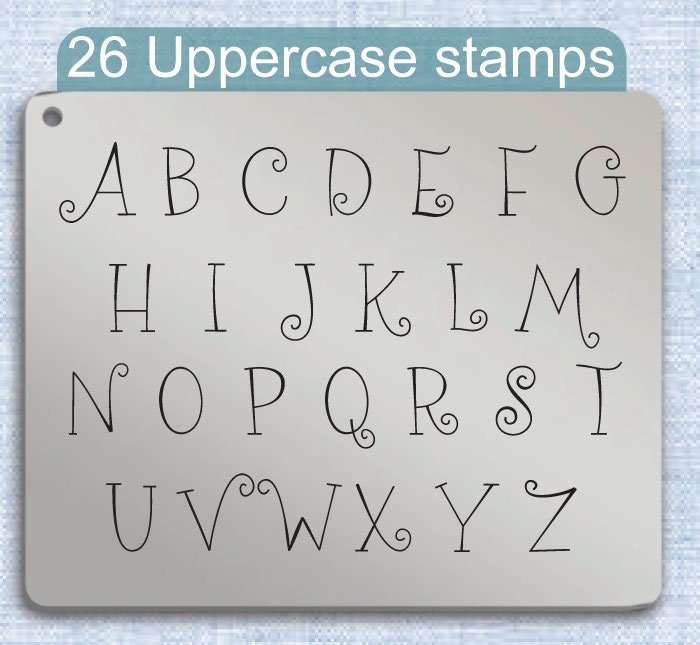 Tickled Pink Metal Stamps, complete Alphabet.