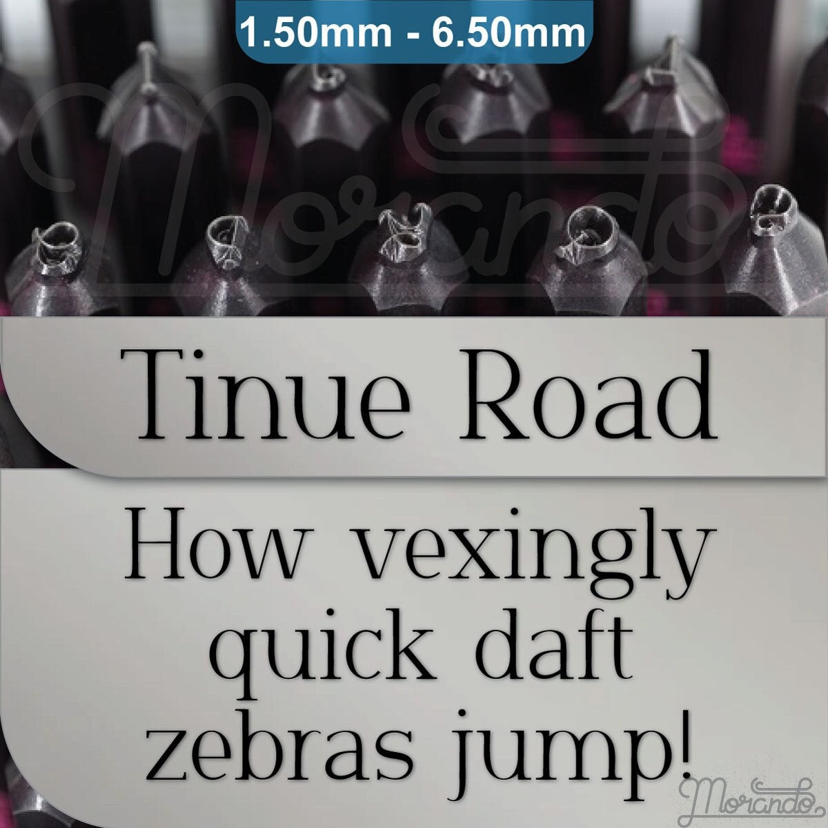 Tinue Road Metal Alphabet Stamps, full Alphabet.