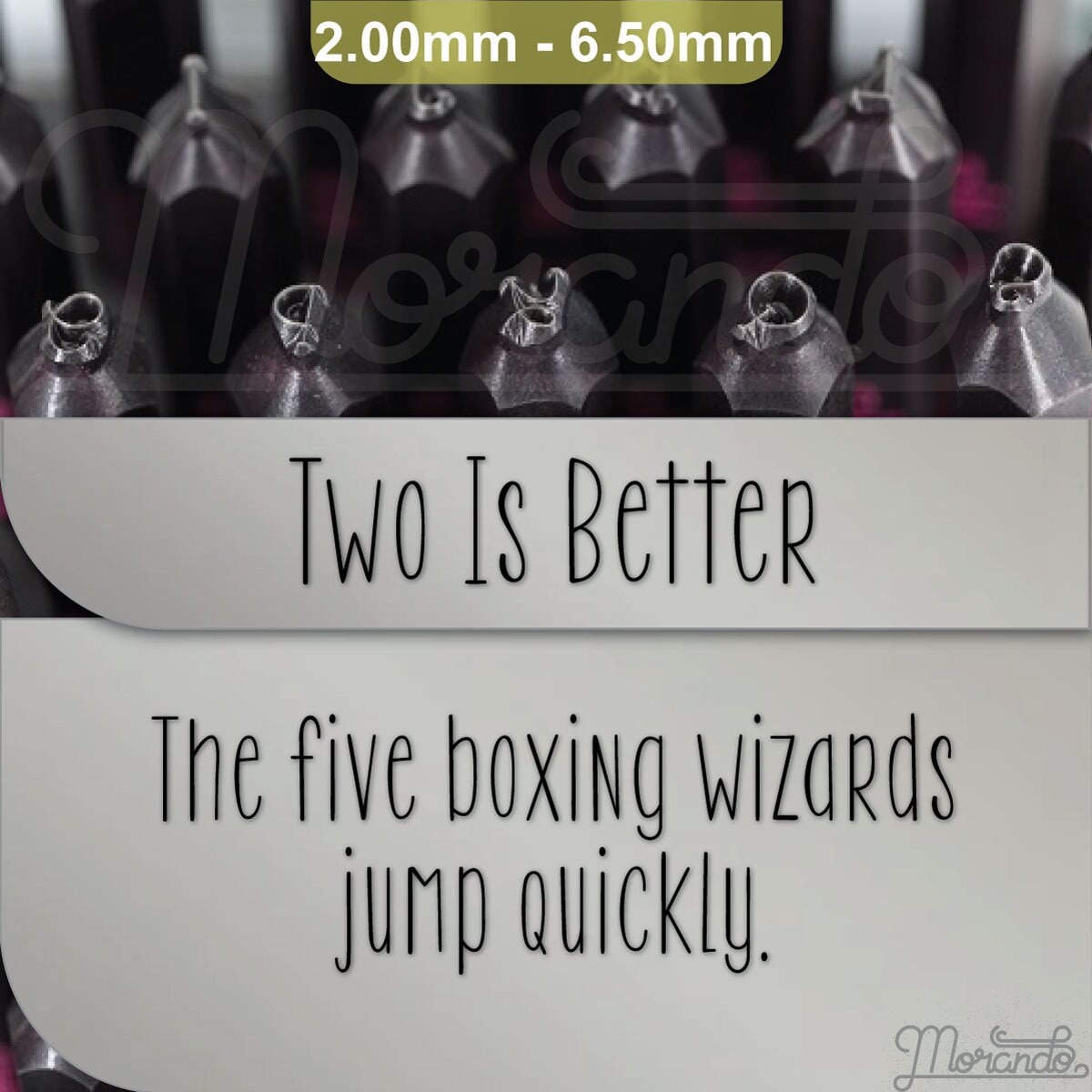 Two Is Better 字母金属印章,完整字母表。