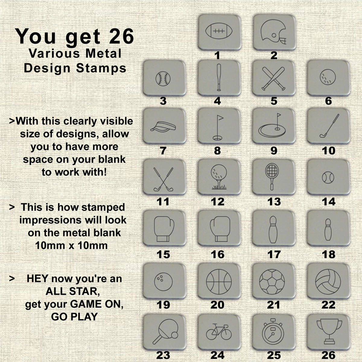26 Sport Design stamps, Part 1