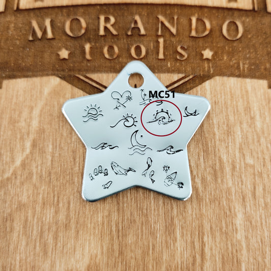 Micro Design Stamp MC51 7x4mm Wave with Sunset - Ultra Details