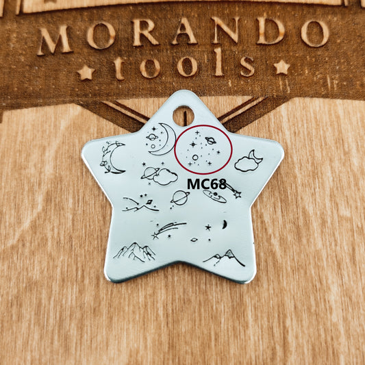 Micro Design Stamp MC68 6x6mm Stars, space- Ultra Details