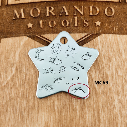 Micro Design Stamp MC69 7x3mm Mountains- Ultra Details