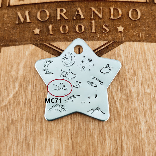 Micro Design Stamp MC71  7x3mm  Mountains, Stars, Space- Ultra Details