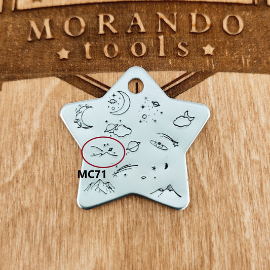 Micro Design Stamp MC71 7x3mm Mountains, Stars, Space- Ultra Details