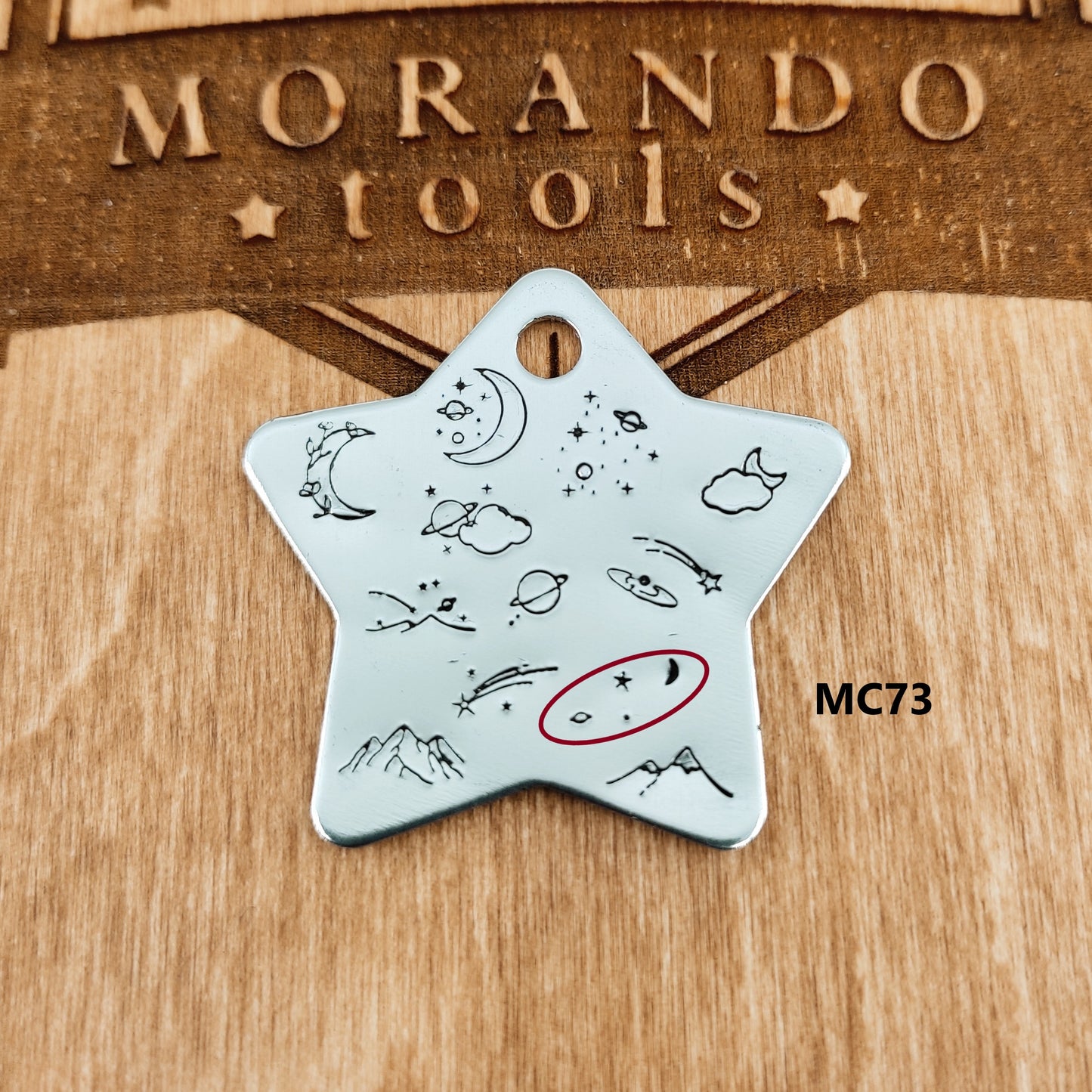 Micro Design Stamp MC73  5x5mm  Space,stars- Ultra Details