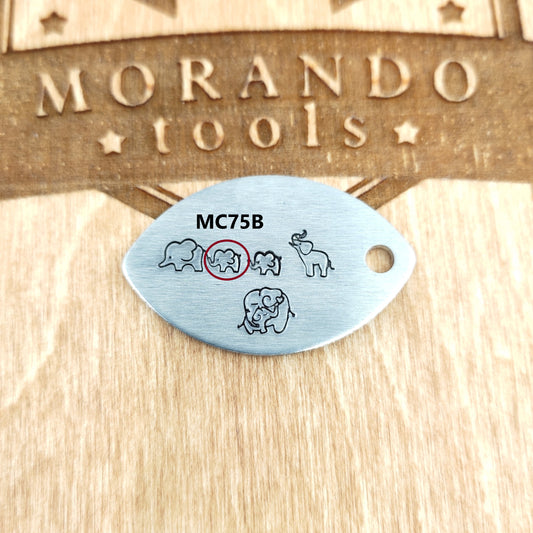 Micro Design Stamp MC75B  4x3mm  Cute elephant- Ultra Details