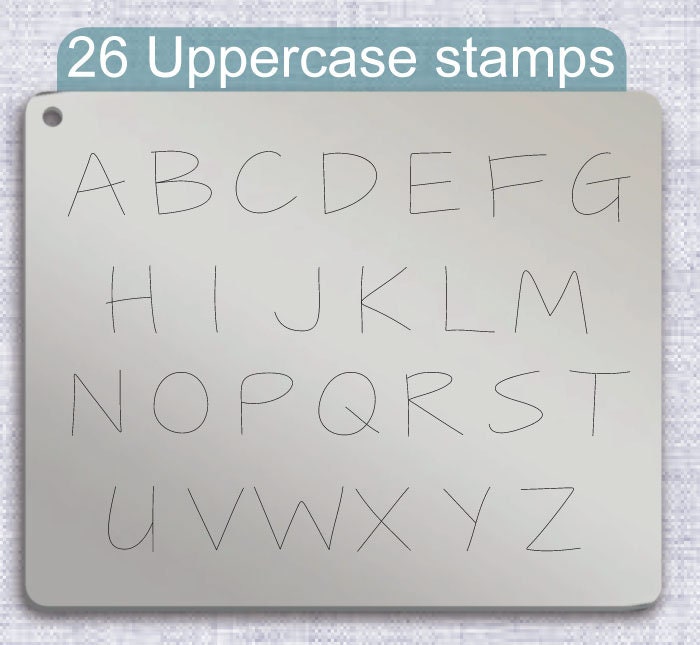 Architect Daughter Metal Letter Stamps, full Alphabet.