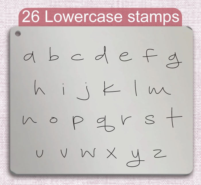另一个鸟屋金属字母邮票，完整的字母表。