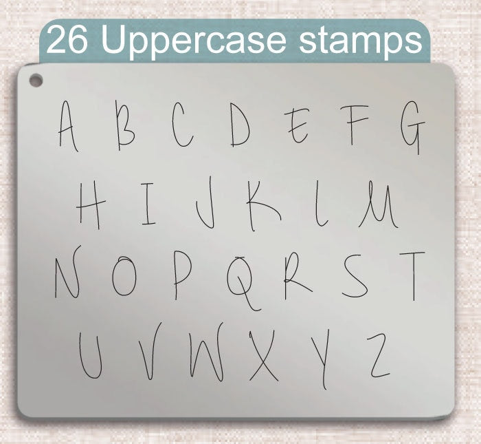 Brilliant Metal Letter Stamps, complete Alphabet.