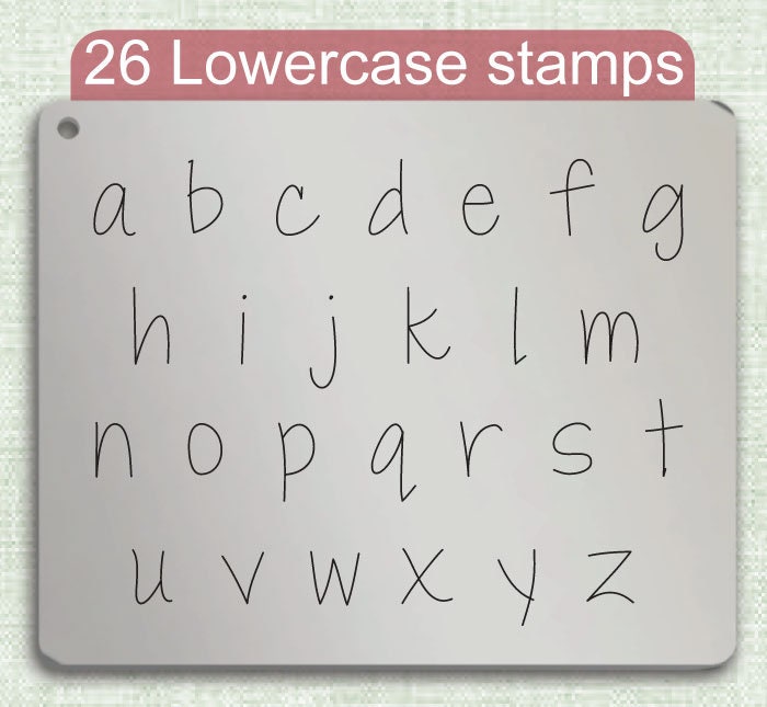 Janda Casual Metal Letter Stamps, full Alphabet.