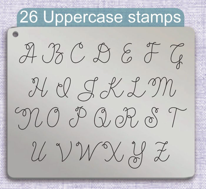 Janda Cheerful Metal Alphabet Stamps, full Alphabet.