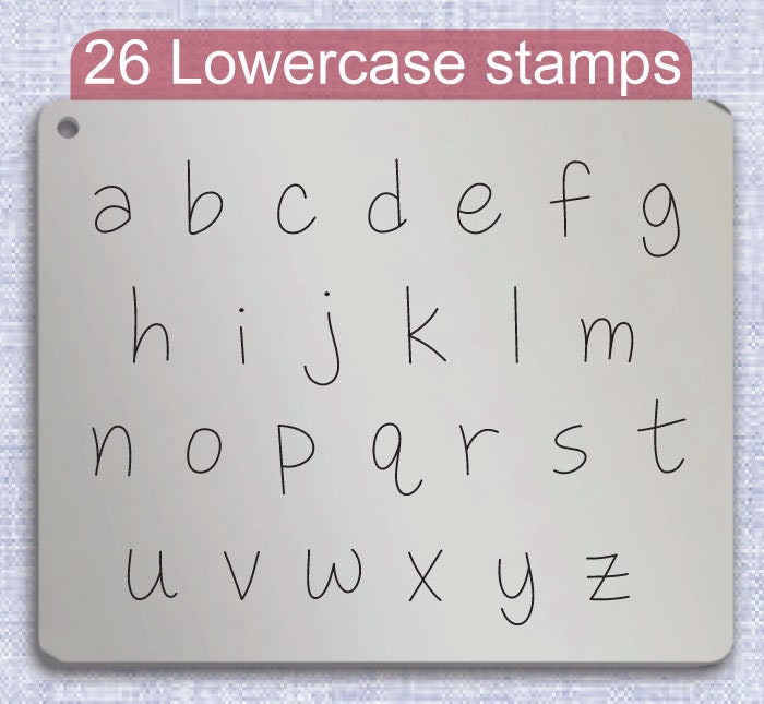Love Somebody Metal Letter Stamps, full Alphabet.