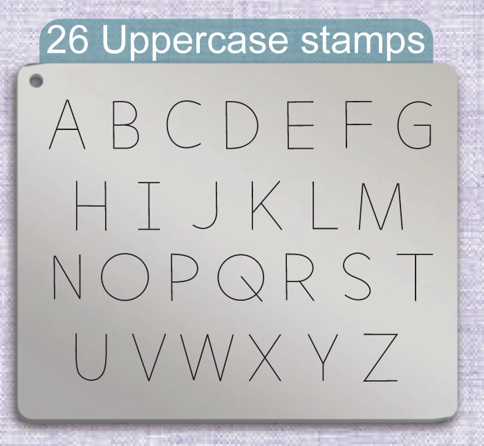 Morning Type Metal Letter Stamps, full Alphabet.