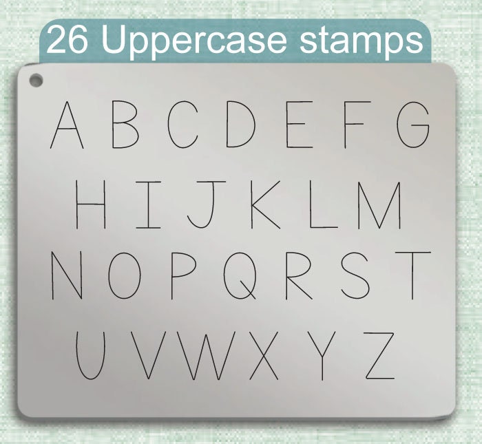 Neatly Metal Alphabet Stamps, full Alphabet.